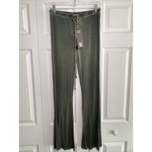 Sea Gypsies by Lost Womens Large Green Swell Bell Pants Boho Festival Swell Bell